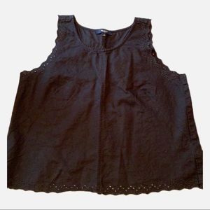 Madewell Eyelet Swing Back Crop Tank